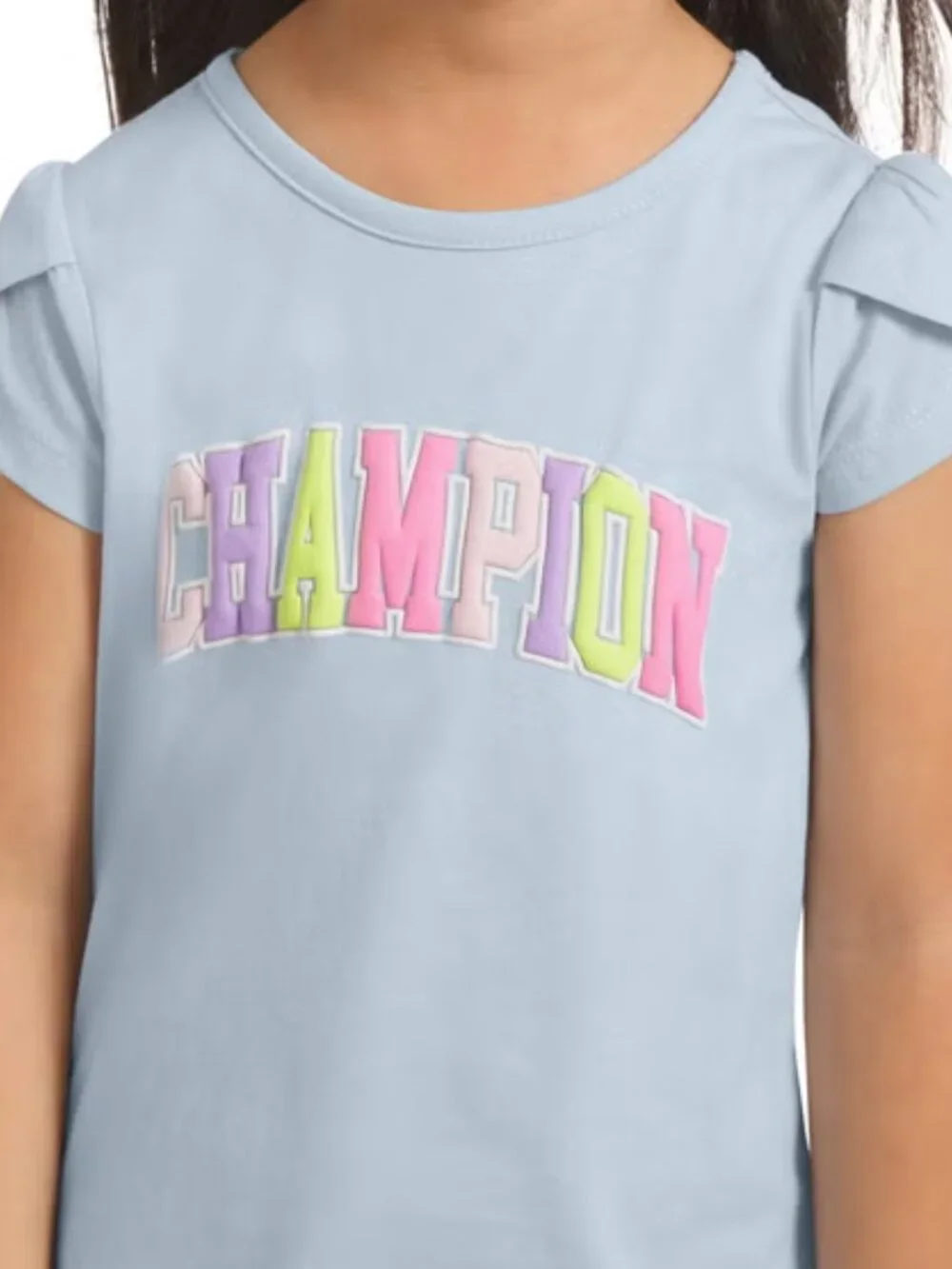 Champion Girls 4 Piece Tee Shorts Activewear Set Purple Pink Blue NWT 4T